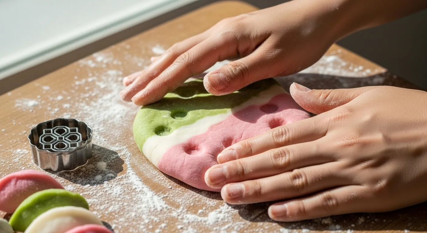 송편만들기 익반죽